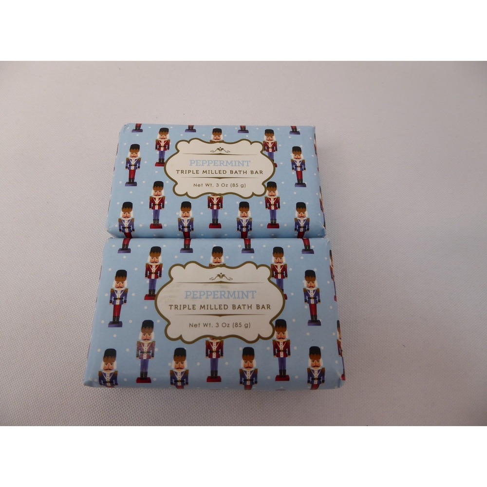 Peppermint Triple Milled Bath Bar 3 oz Soap Set of 2 by CST Made in USA NEW